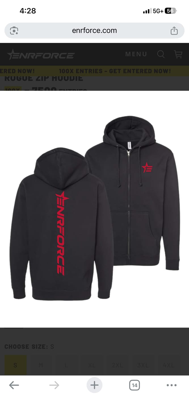 Customer photo review of Rogue Zip Hoodie
