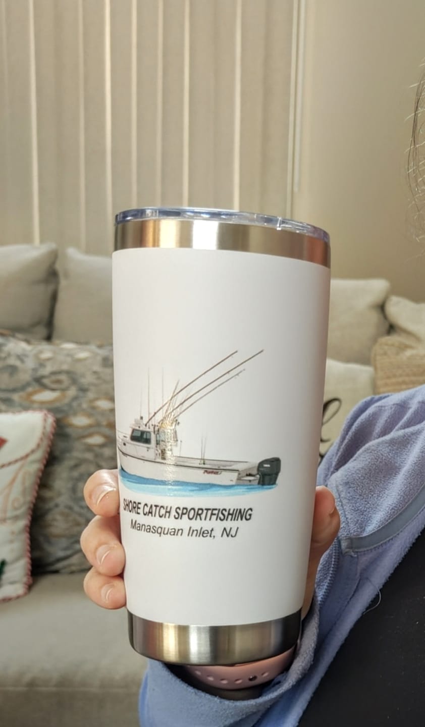 Customer photo review of Custom 20 oz. Stainless Steel Boat Tumbler