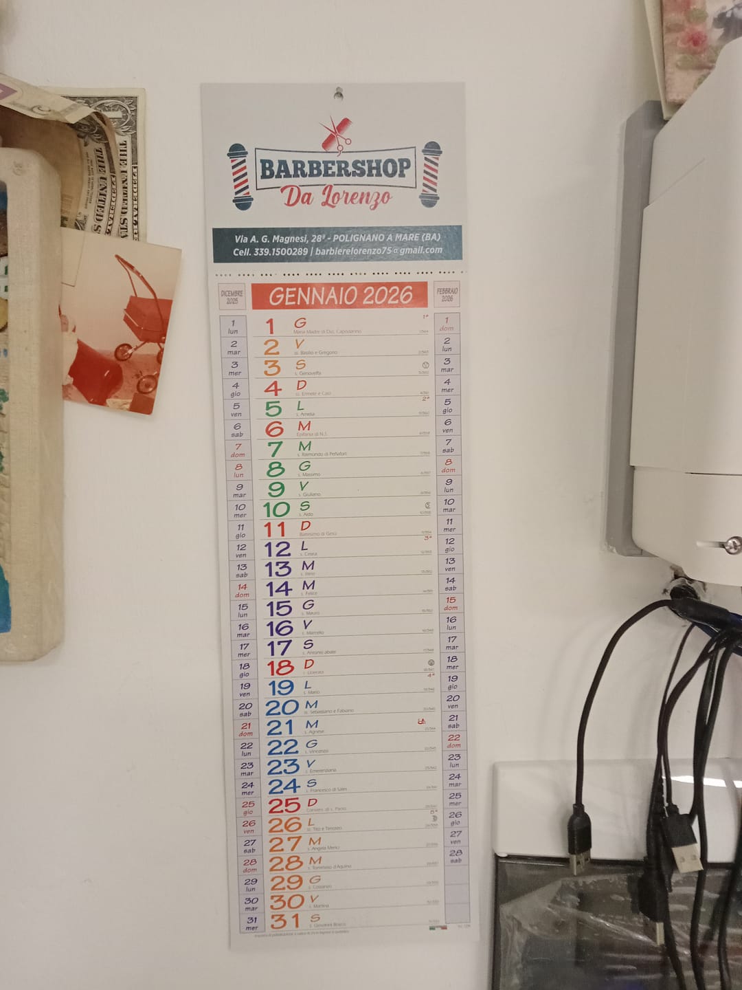 Customer photo review of Calendario Slim