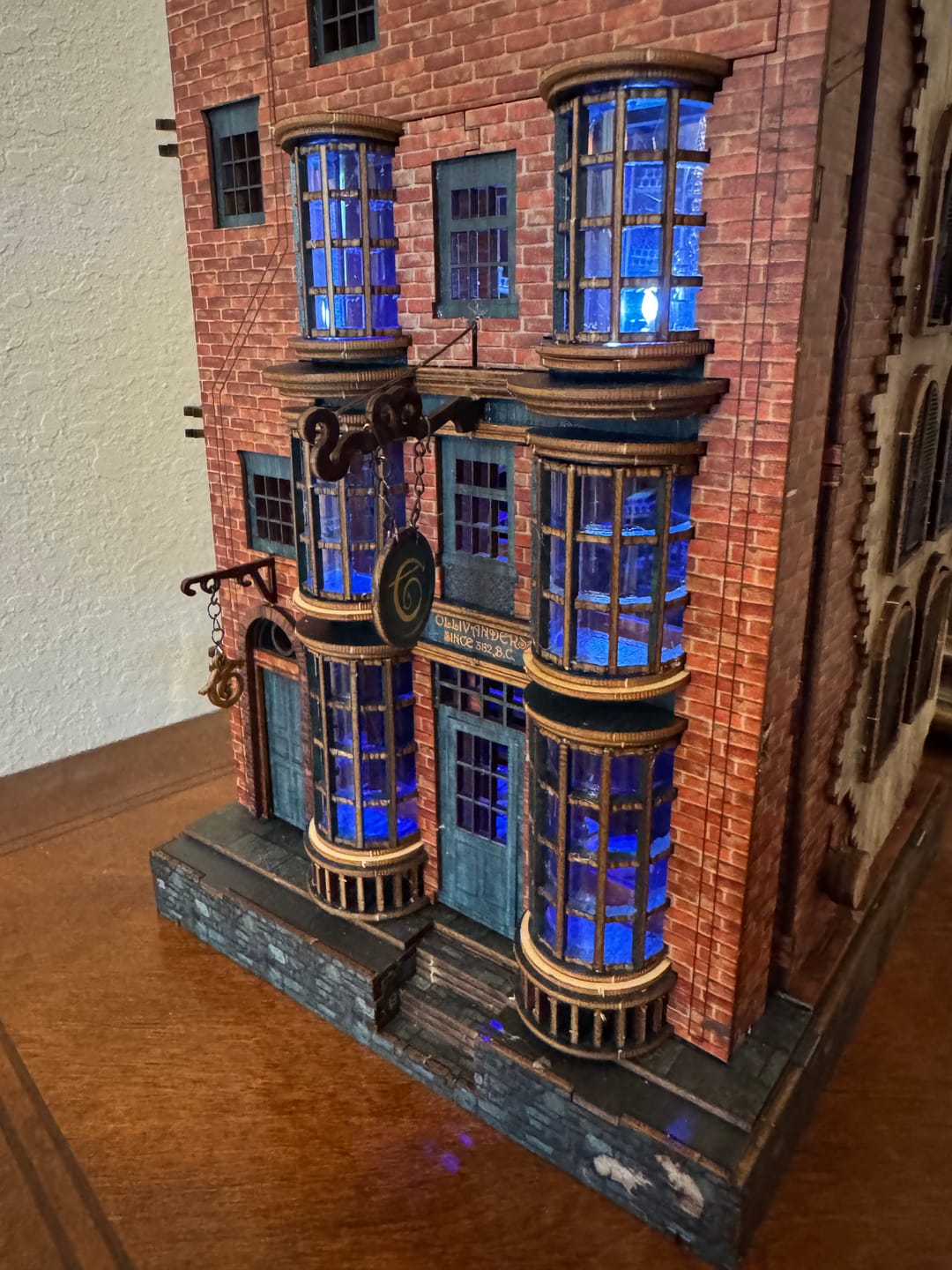 Customer photo review of Ollivanders Wand Shop Pre-Colored Book Nook | LKWood