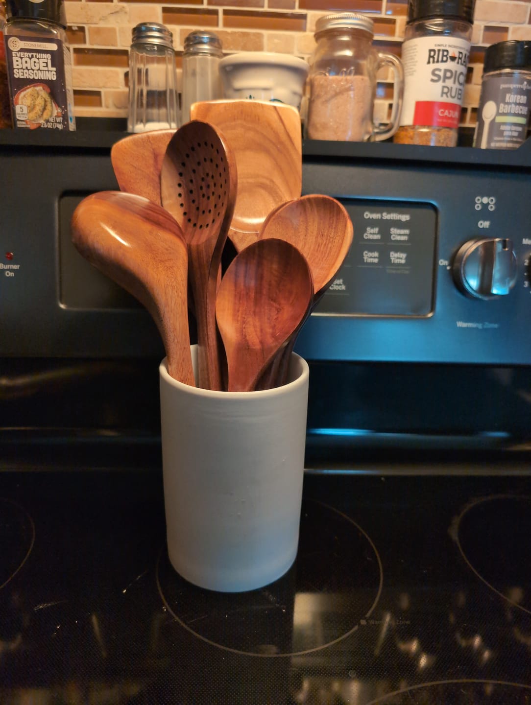 Customer photo review of Teak Utensil Set + Mineral Oil Bundle