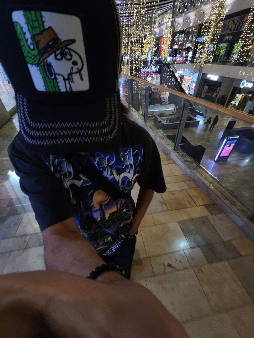 Customer photo review of OVERLORD X Peanuts: Spike Trucker Cap