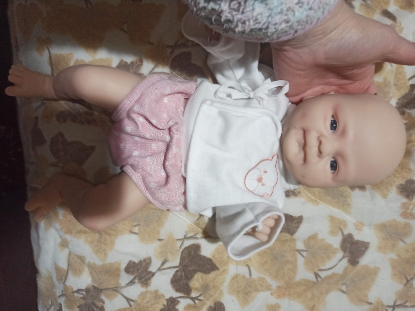 Customer photo review of Bambola reborn 36cm occhi aperti full silicone morbido - COCO