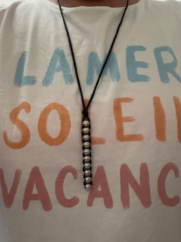 Customer photo review of NECKLACE Unisex Caterpillar by Kaiko