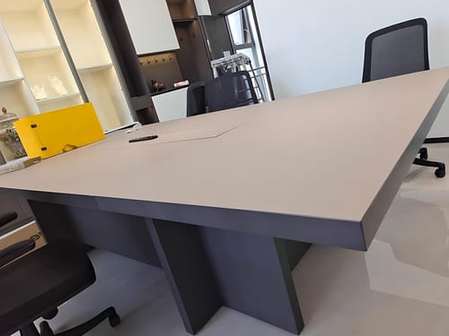 Customer photo review of Refined Spacious Conference Table with Power Outlet for Offices