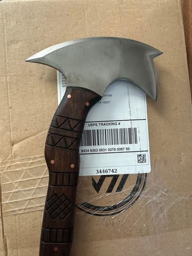 Customer photo review of Сustom made tomahawk "Ogun"
