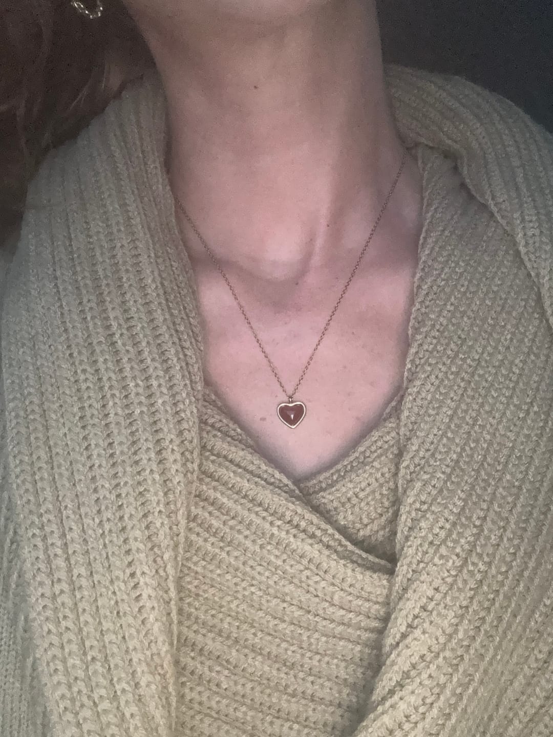 Customer photo review of Karneol Halskette - Herz Anhänger