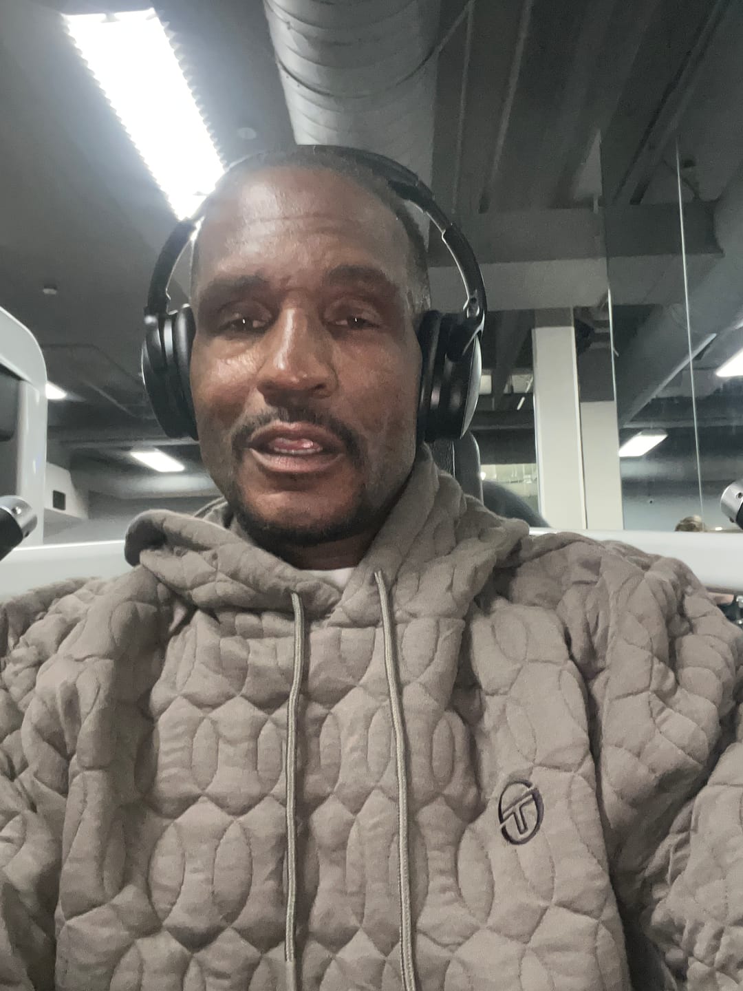 Customer photo review of Aversa Quilted Hoodie- Morel