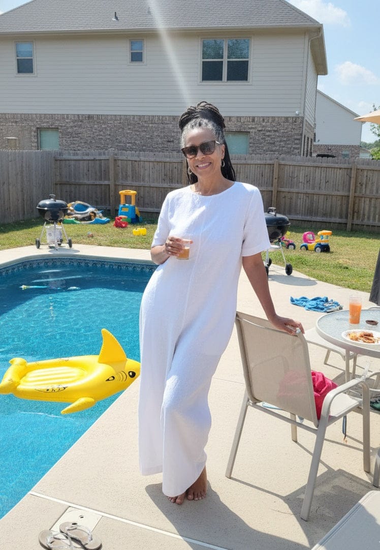 Customer photo review of Linen Wide Jumpsuit VALENTIN