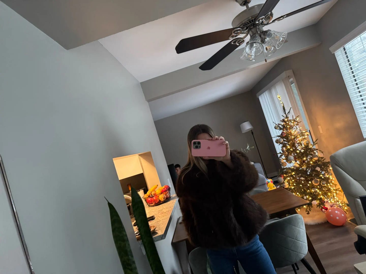 Customer photo review of Gillian Faux Fur Short Coat