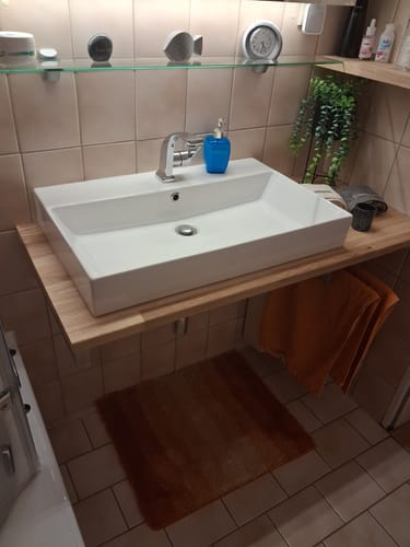 Customer photo review of Waschtischplatte Esche