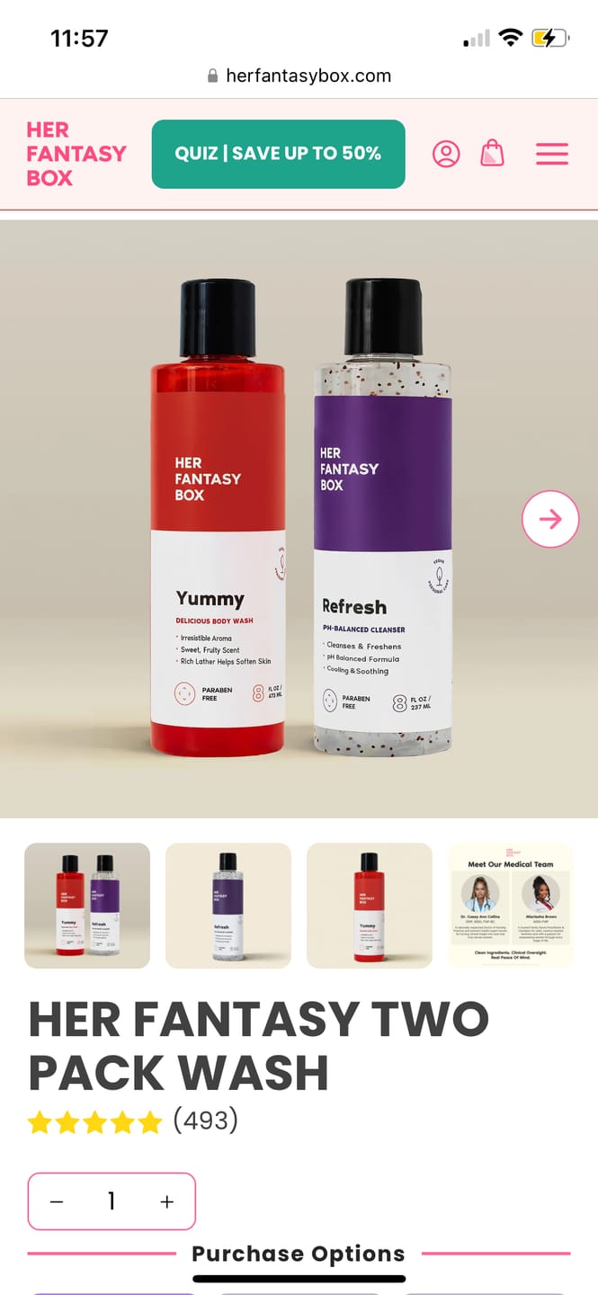 Customer photo review of Her Fantasy Refreshing pH Duo