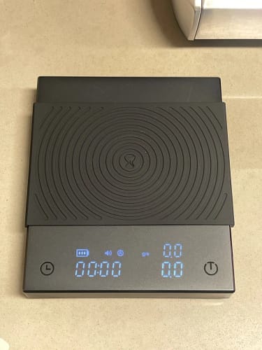 Customer photo review of TIMEMORE Basic 2 espejo negro verter sobre báscula de café pantalla de flujo temporizador automático dígitos cocina báscula de alimentos espresso 0,1g/2kg