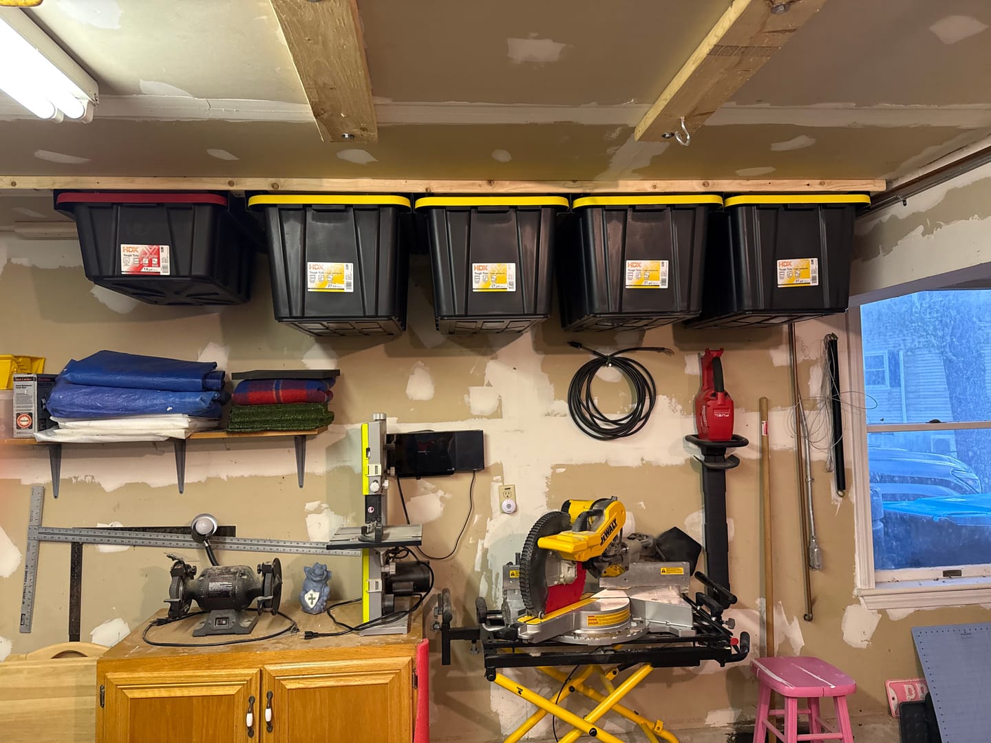 Customer photo review of Overhead Storage Bin Rail System
