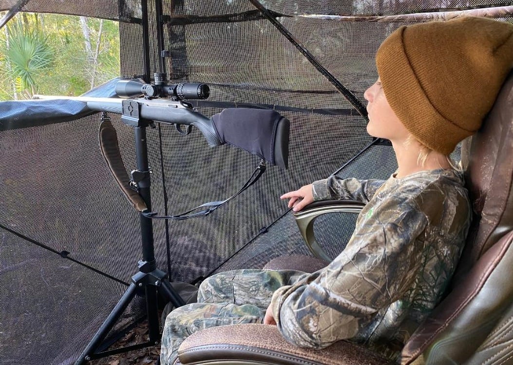 Customer photo review of FLASH SALE VisX/VisMax See Through Hunting Blind, Pop Up Ground Deer Blind