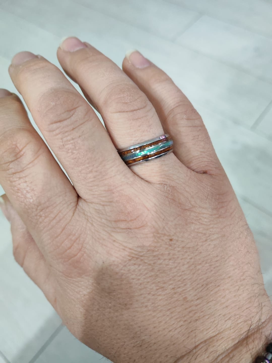 Customer photo review of Bague en Bois - Double