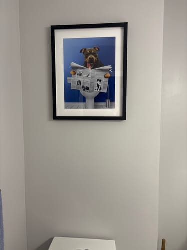 Customer photo review of Personalized Poster With Dog or Cat - Important Meeting