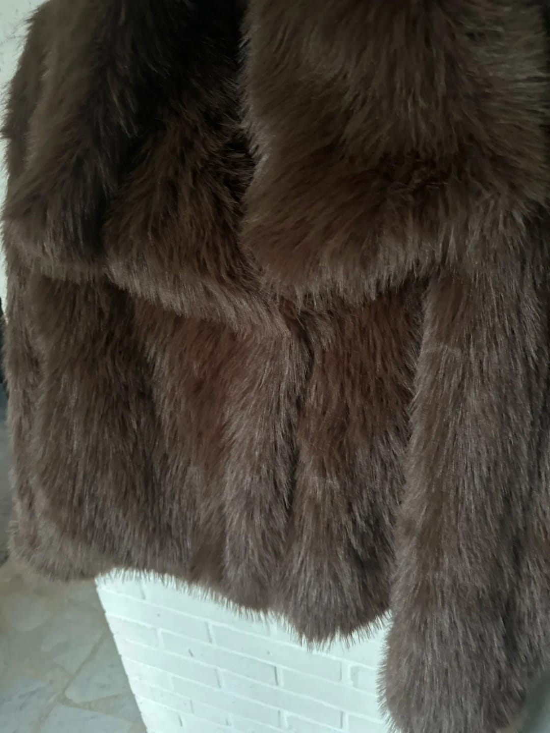 Customer photo review of Gillian Faux Fur Short Coat