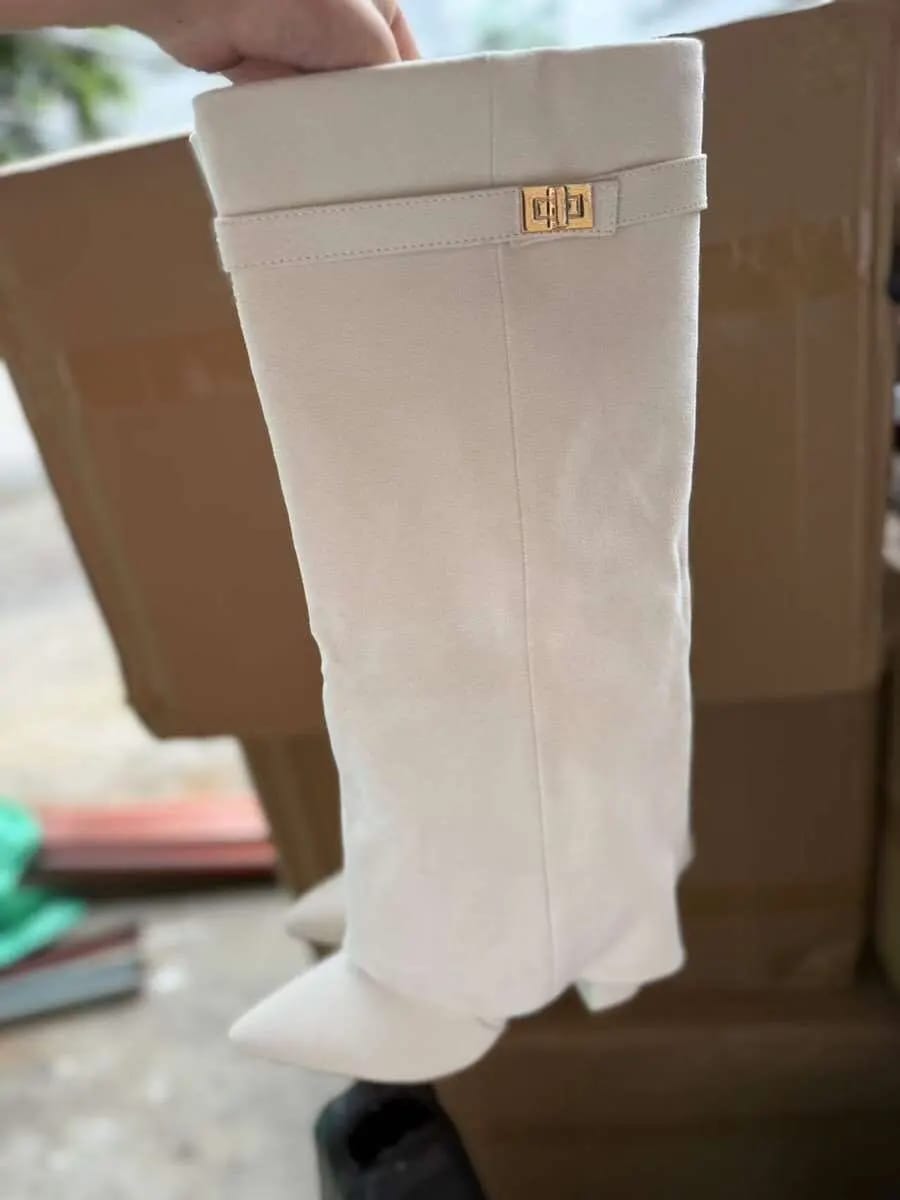 Customer photo review of Odelie Suede Boots