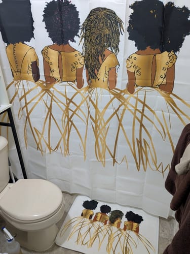 Customer photo review of Royal White Shower Curtain