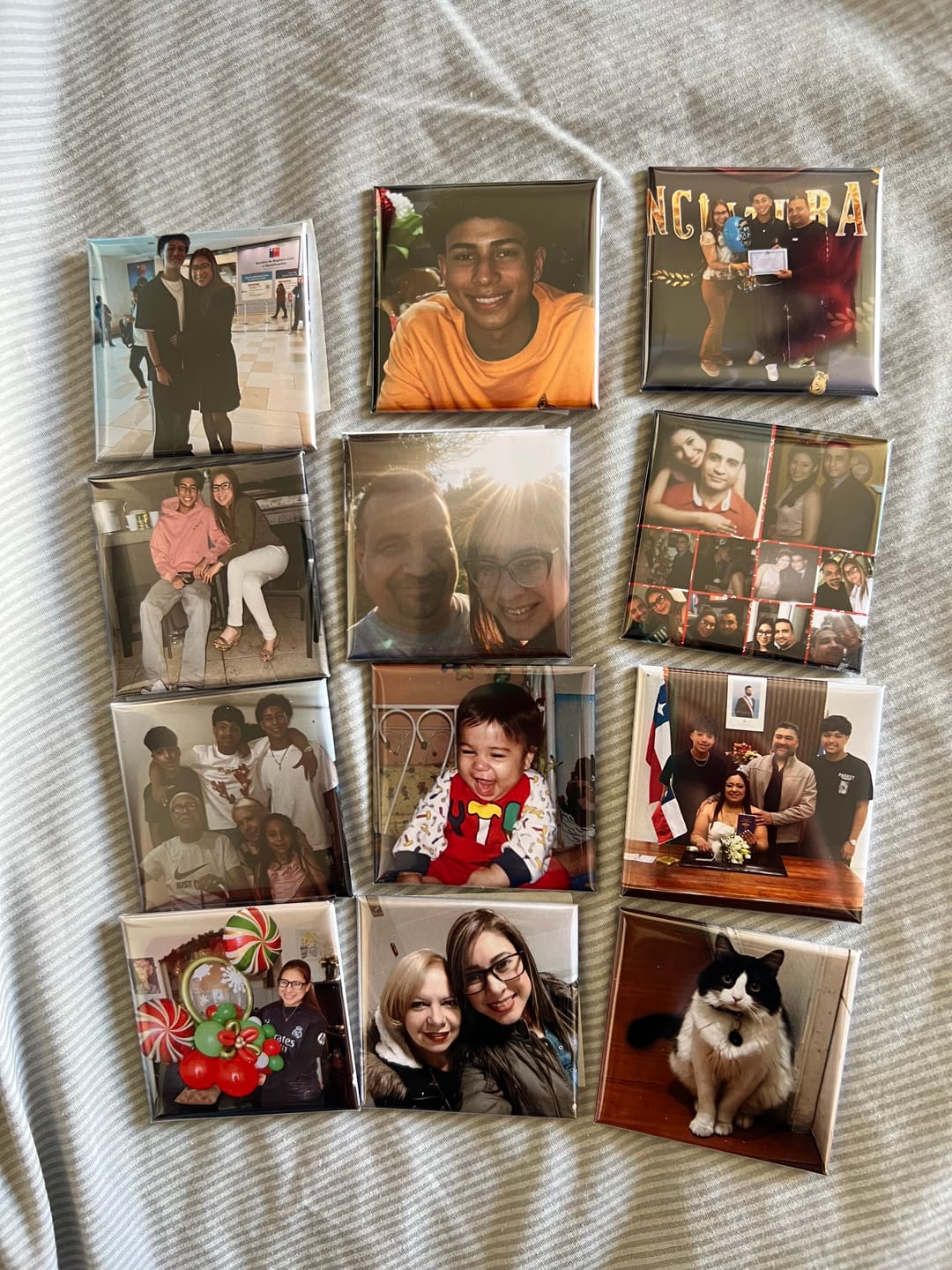 Customer photo review of Pack 12 Imanes personalizados Cuadrados