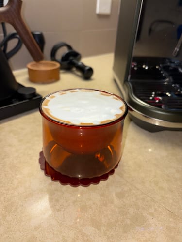 Customer photo review of FLUR Latte Glasses