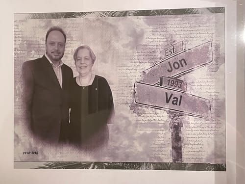 Customer photo review of Custom Photo I Need You Because I Love You - Couple Personalized Horizontal Poster - Gift For Husband Wife, Anniversary