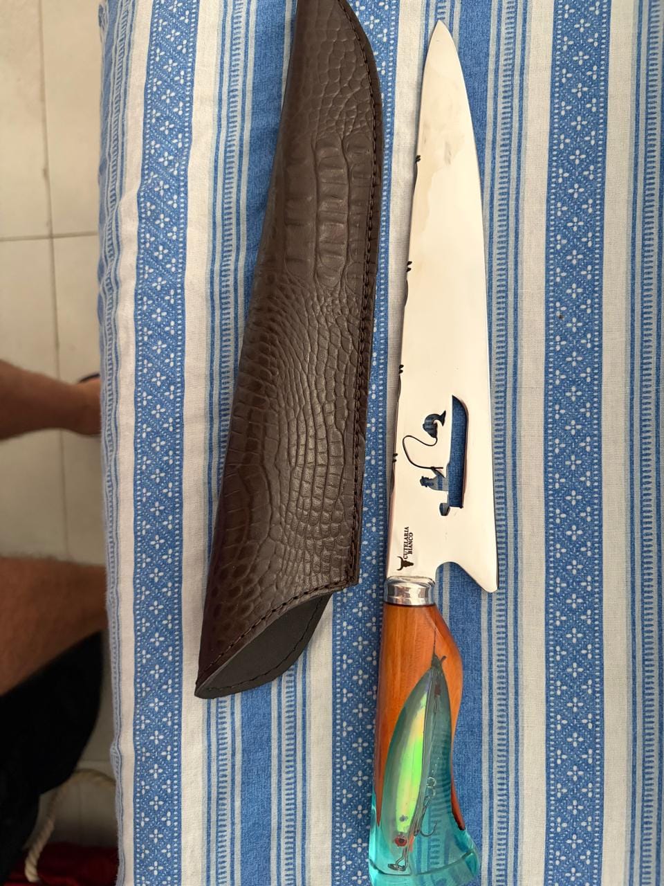 Customer photo review of Faca Artesanal Pescador Premium