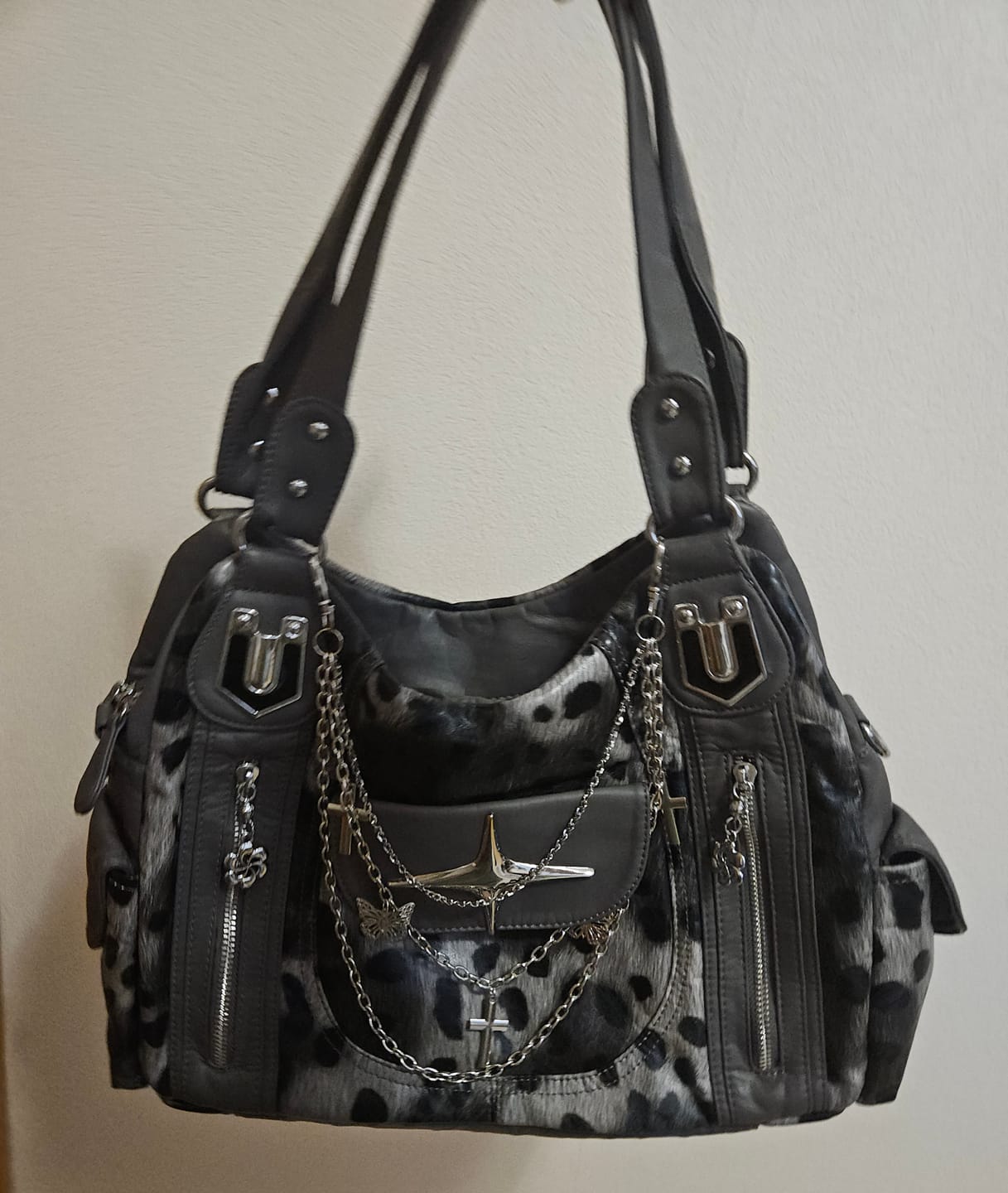 Customer photo review of Leopard Print Y2K Baddie Tote Bag