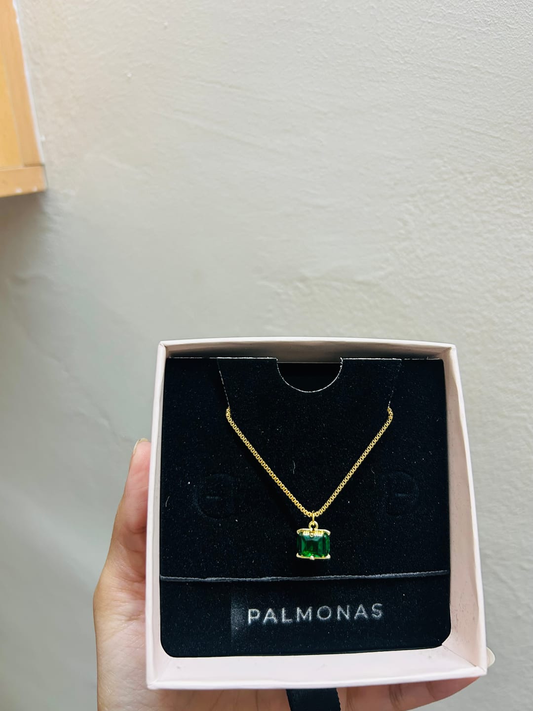 Customer photo review of Emerald Ice Pendant Necklace