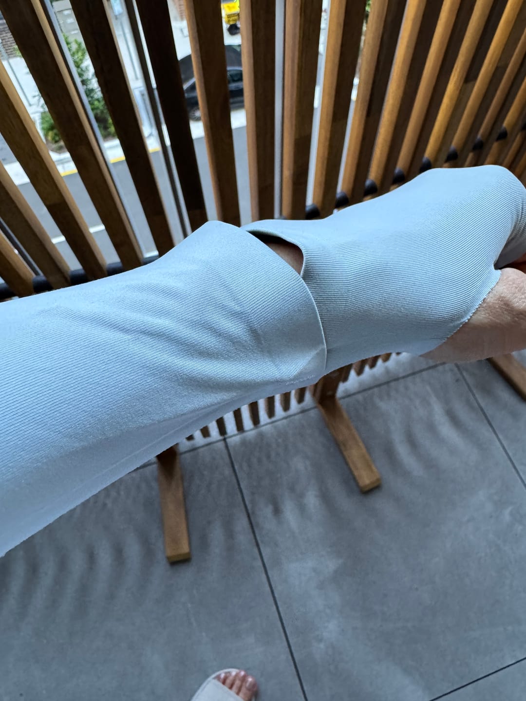Customer photo review of Elasticity Seamless Sleeves With Watch Access UPF50+