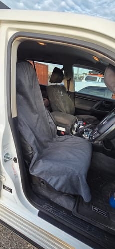 Customer photo review of The Original Car Seat Towel | Towel Society
