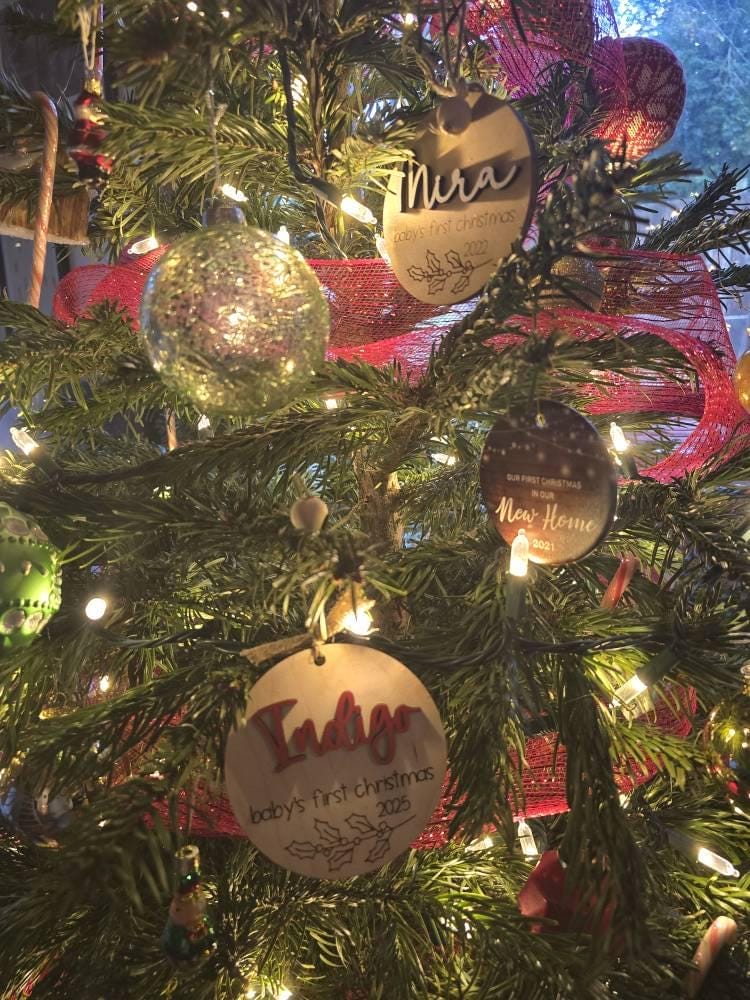 Customer photo review of Baby's First Christmas Ornament 2025