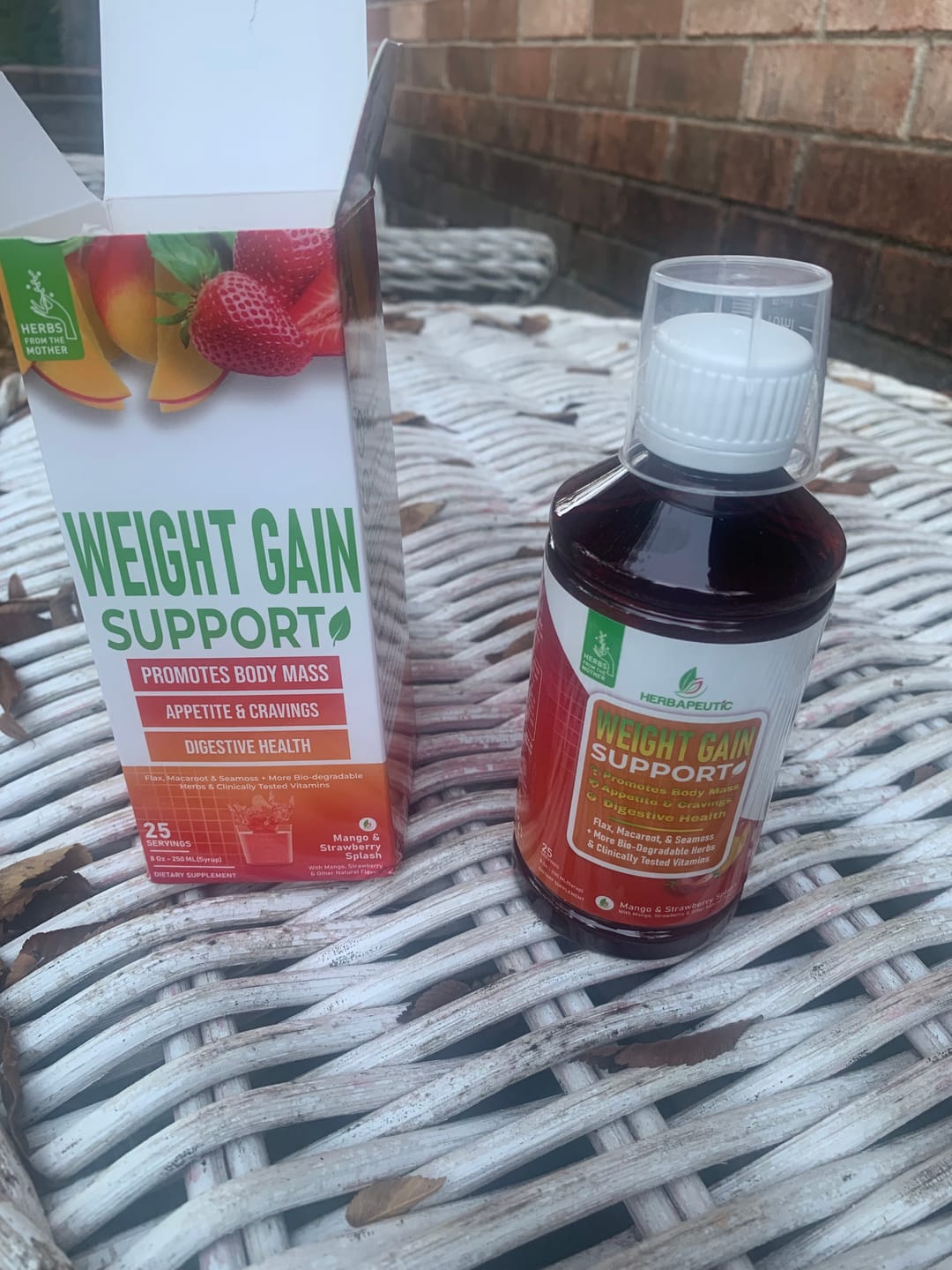 Customer photo review of Herbapeutic Weight Gain Syrup