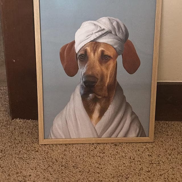 Customer photo review of Bathroom Pet Portrait