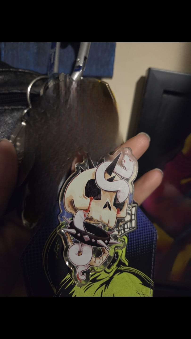 Customer photo review of Punk Skellie Keychains!