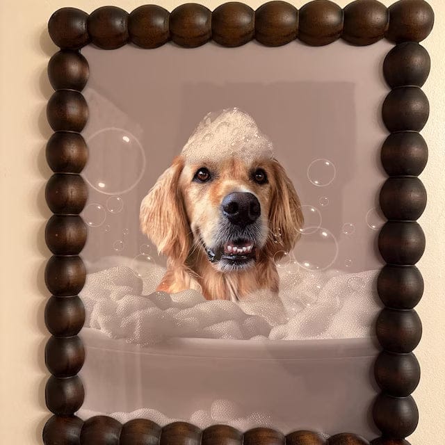Customer photo review of Custom Dog Portrait for Bathroom