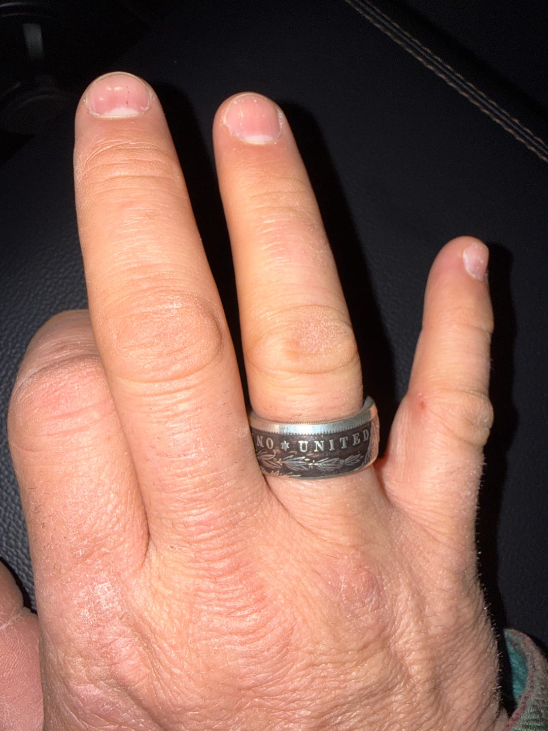 Customer photo review of Bring Your Own - Custom Silver Coin Ring