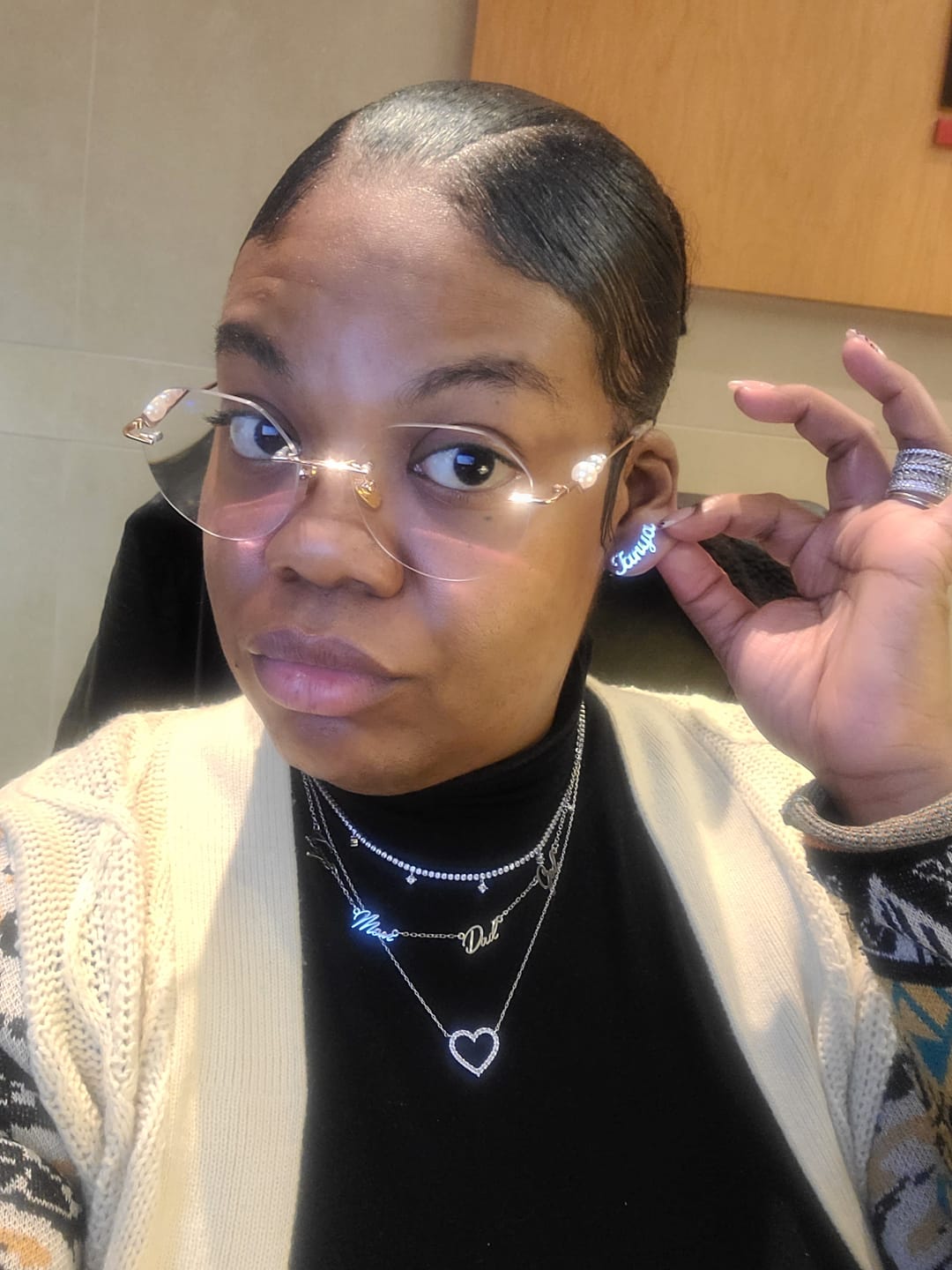 Customer photo review of Name Bracelet w/ Cuban Chain