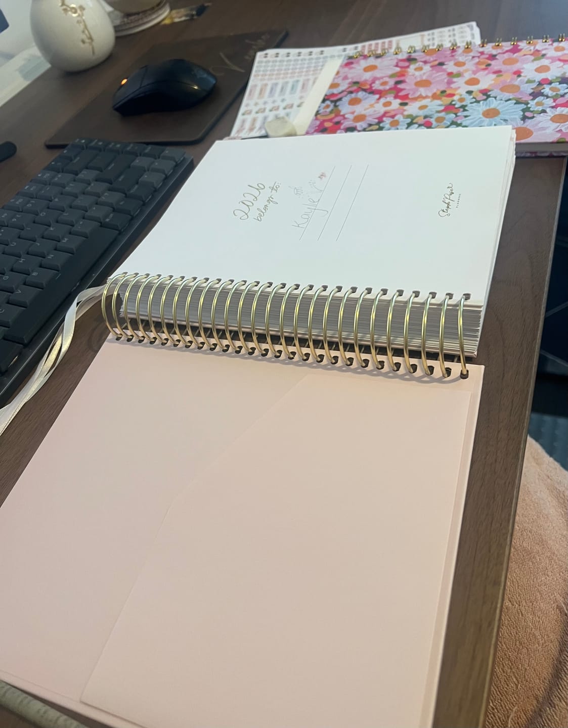 Customer photo review of 2026 Signature Planner - Blush + Yellow Gold