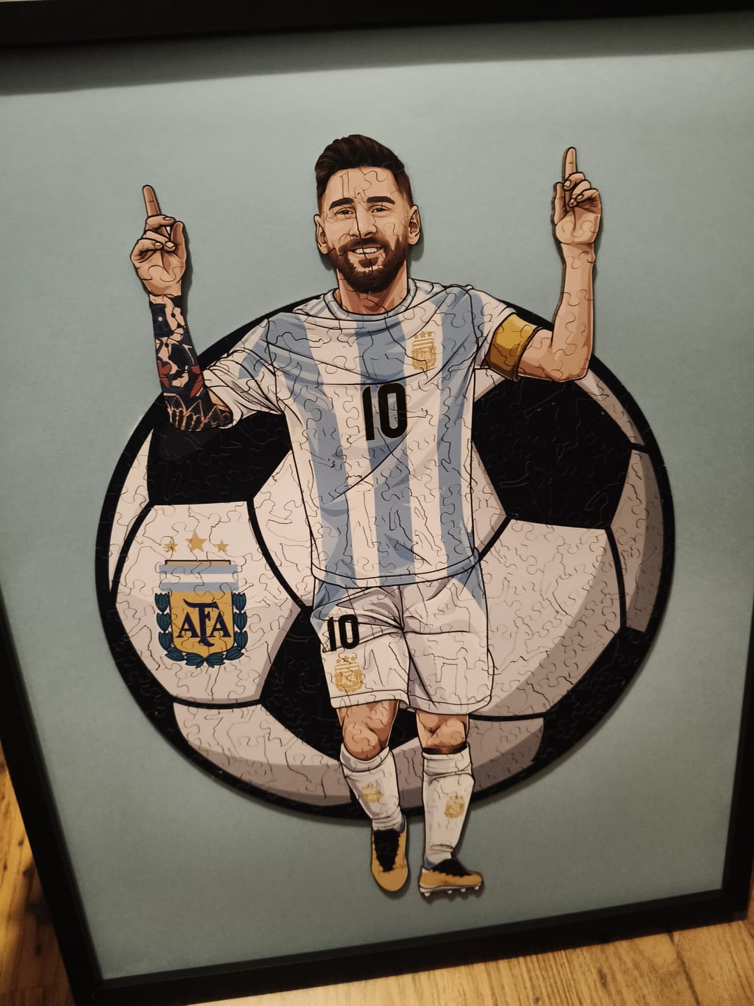 Customer photo review of Lionel Messi - Wooden Puzzle
