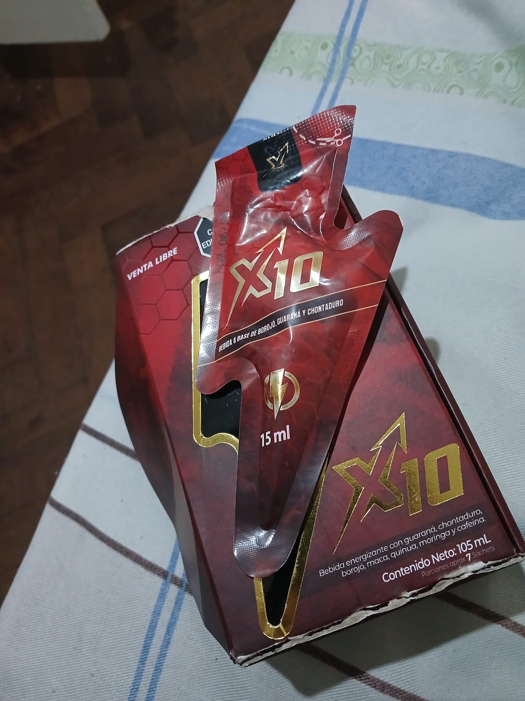 Customer photo review of CAJA POTENCIADOR GEL X10 (7 Sachet)
