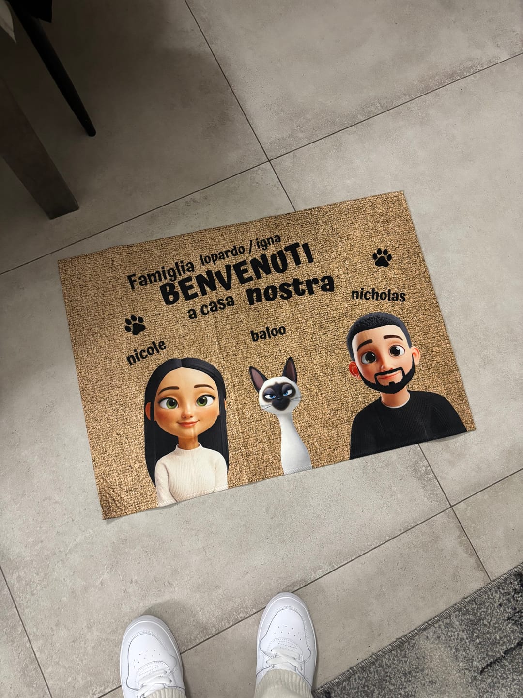 Customer photo review of Casa nostra - Zerbino personalizzato