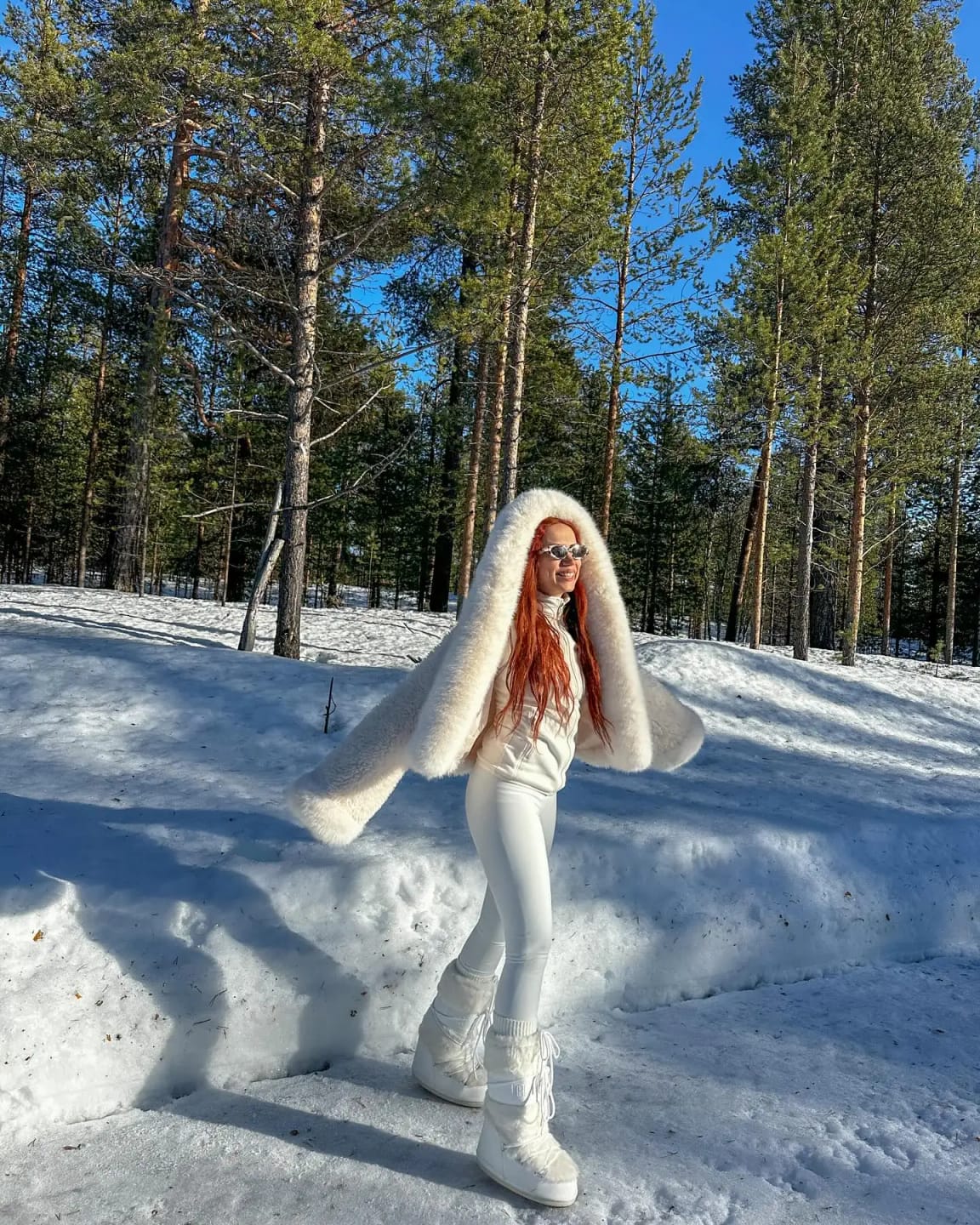 Customer photo review of Henna Faux Fur Jacket