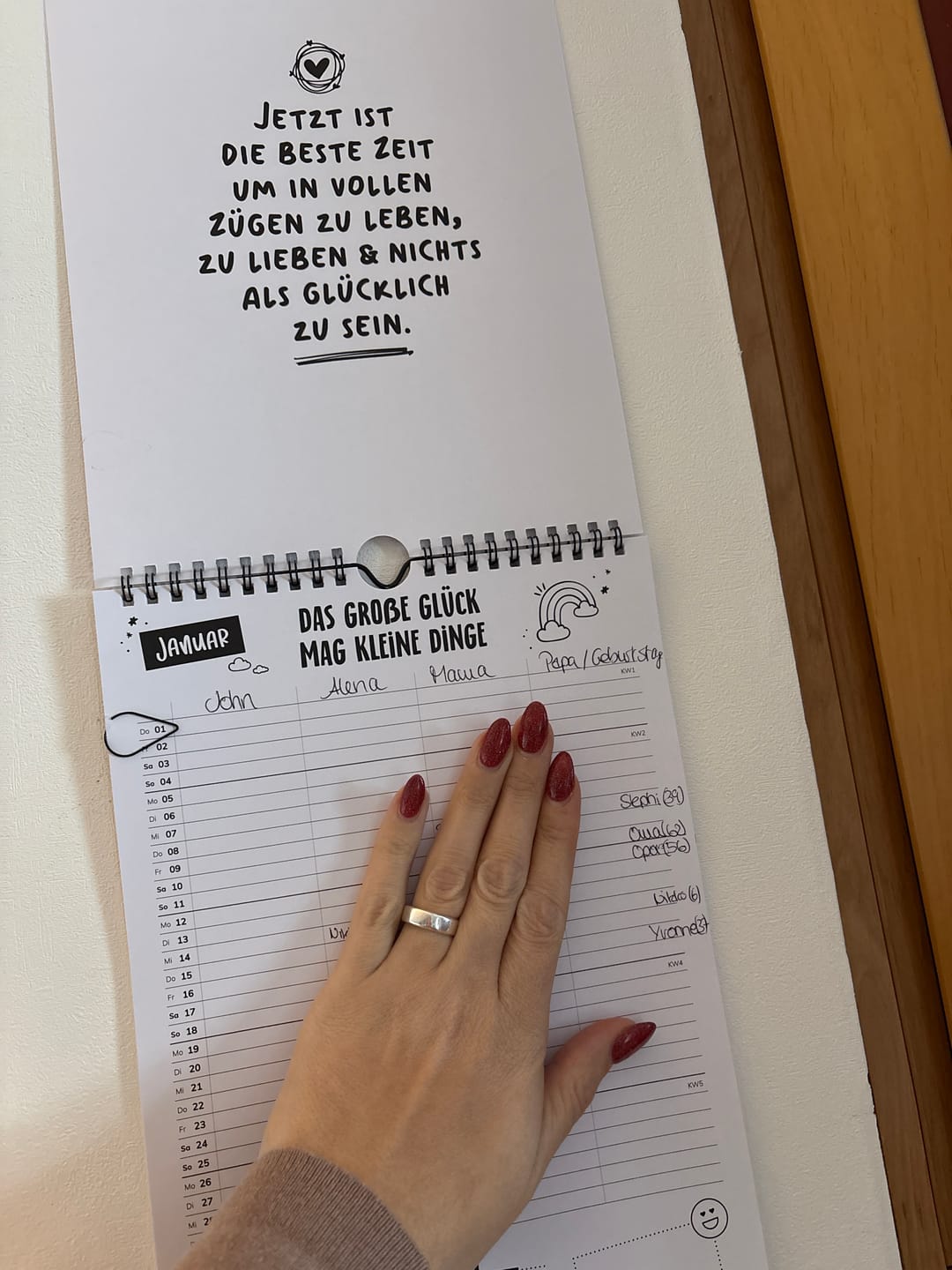 Customer photo review of Familienkalender 2026