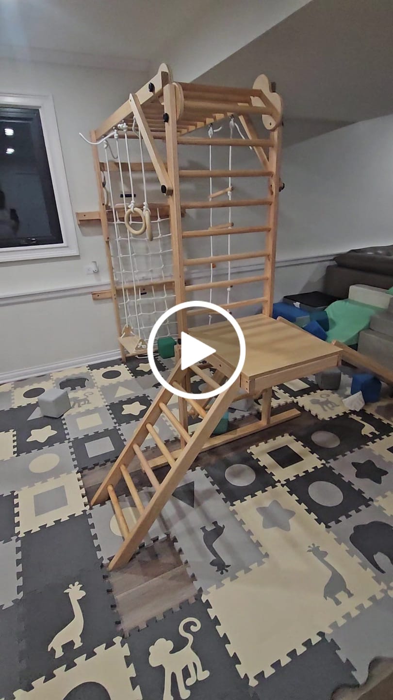 Customer video review of Grove | Foldable Jungle Gym - Wall Mounted - Natural