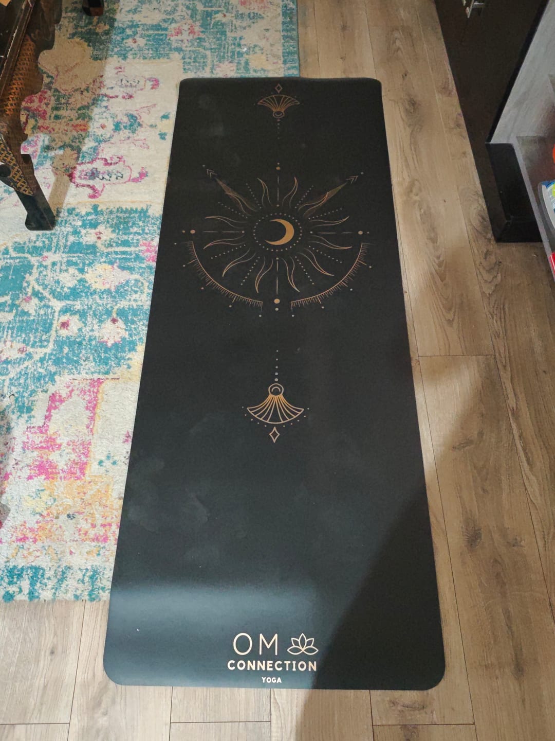 Customer photo review of 🎁 Kit Completo Yoga - Mat PU Moon Gold + Bolso Porta Mat PU Moon Gold