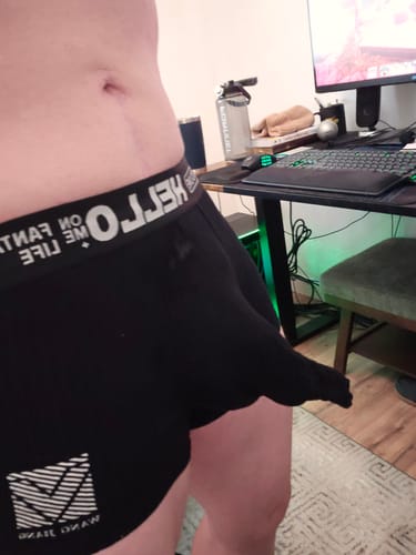 Customer photo review of Men’s Separate Pouch Cotton Trunks With Fly Front