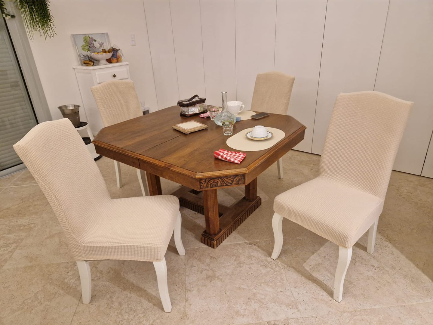 Customer photo review of Blanc cassé - Housse de chaise Déperlante