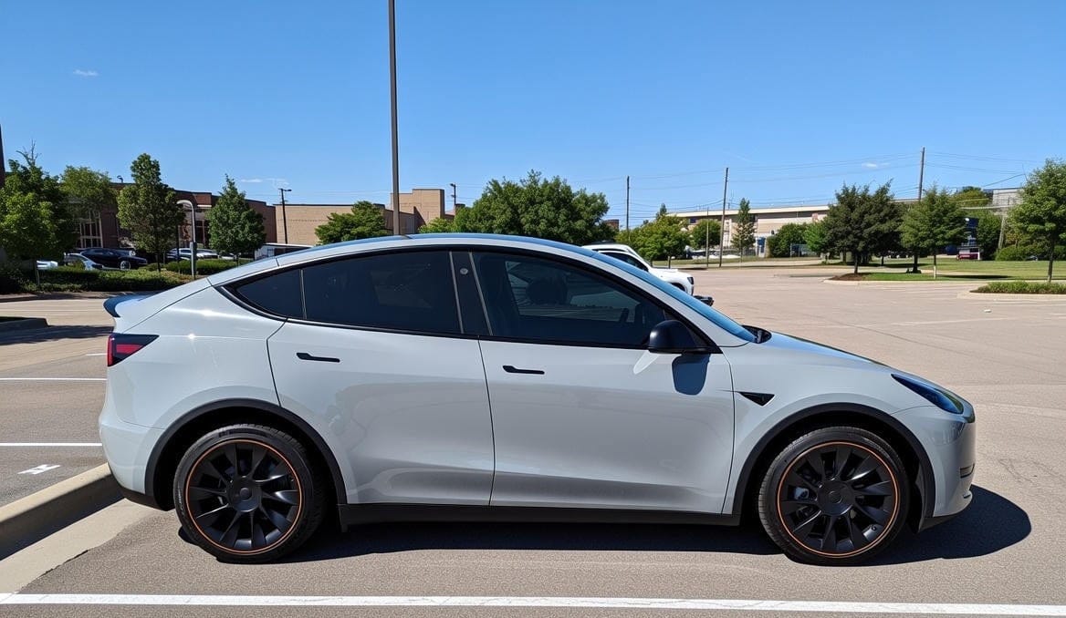 Customer photo review of Aluminum Alloy Wheel Rim Protector Rim Case for Tesla All Models (4 PCS) (2012-2025)